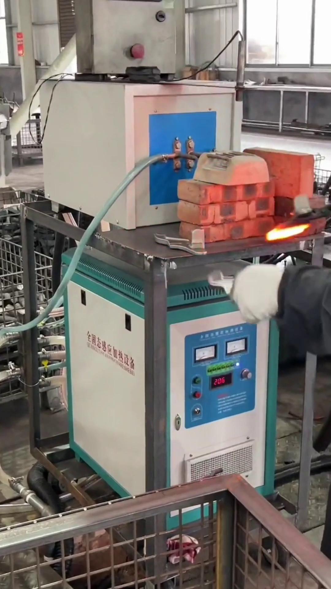 高频大香蕉手机在线视频加热设备 工件加热红冲锻打成型