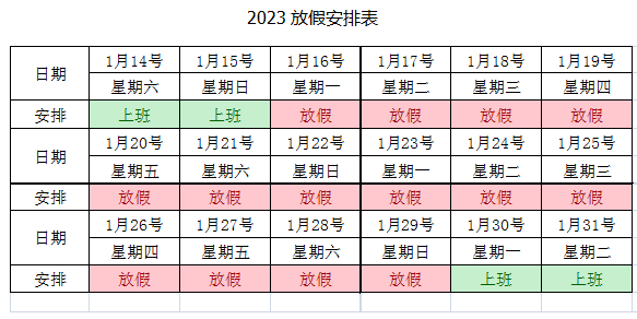 广东海瑞拓公司2023年春节放假通知(图1)