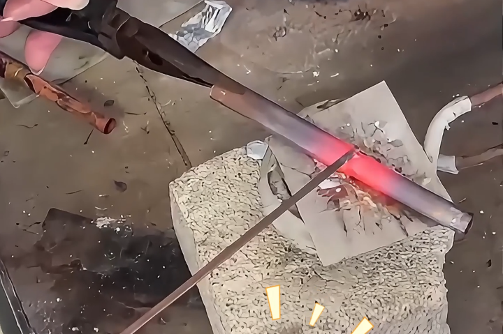 有求必应！粉丝想看的铜管平焊来了 高频机平焊铜管全过程