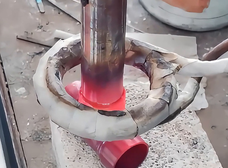 铜管三通焊接还在靠火焰钎焊？来看高频焊机演示现场